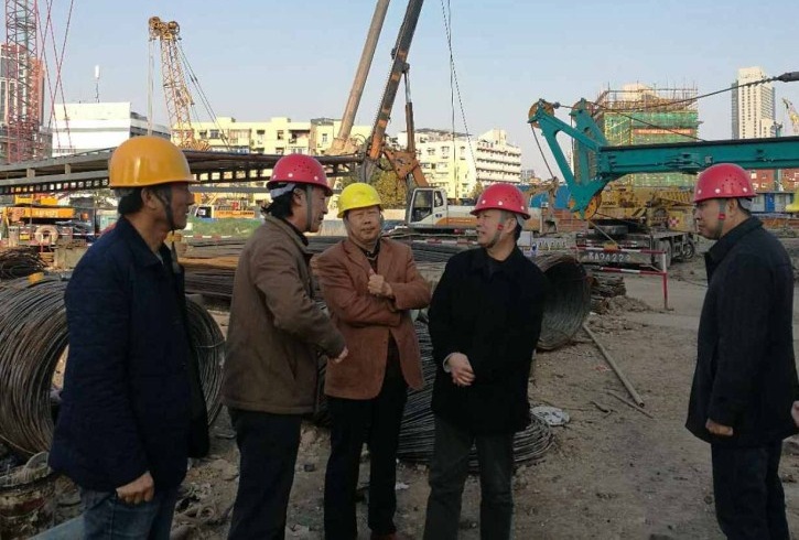 于廣陵副局長到勘基總公司南京項目檢查安全生產工作